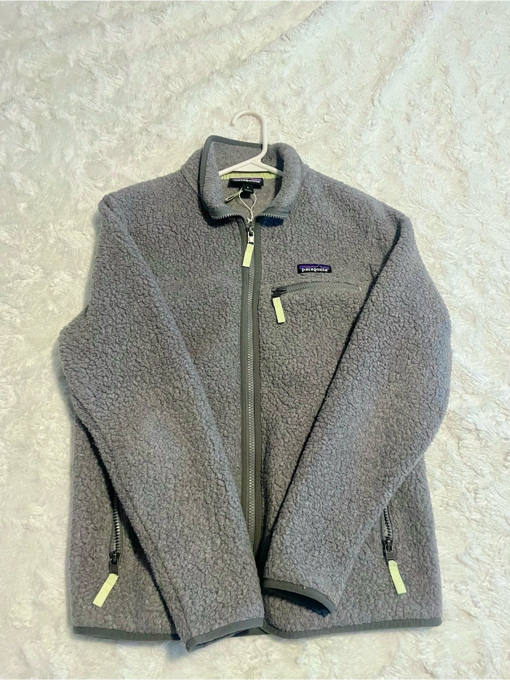 Patagonia Gray Sherpa Fleece Jacket